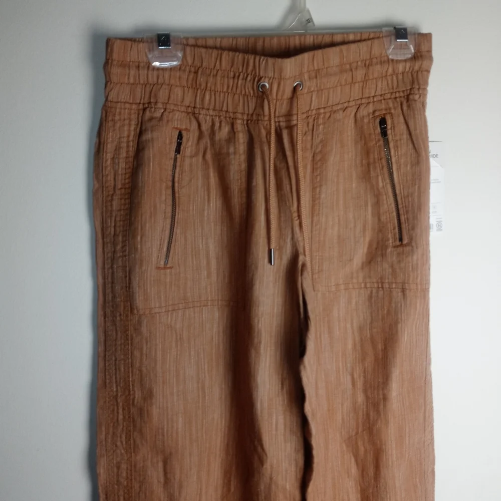Athleta Cabo Linen Textured Wide Leg Pant Size 4 - Picture 2 of 15
